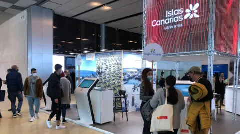 Stand de Islas Canarias en ARATUR 2021, el Salón Aragonés del Turismo