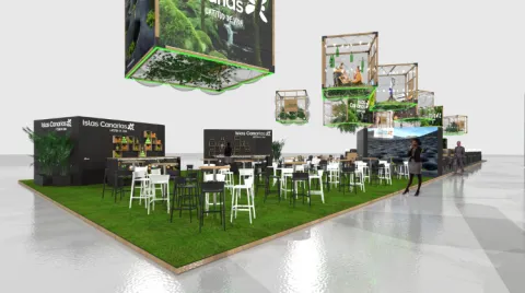 Recreación del estand de Islas Canarias en FITUR 2023