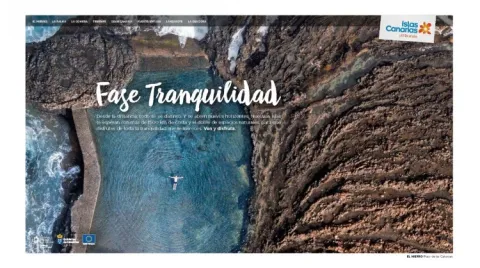 Una de las imágenes de la campaña de Islas Canarias “Entra en fase tranquilidad”, dirigida al turismo peninsular