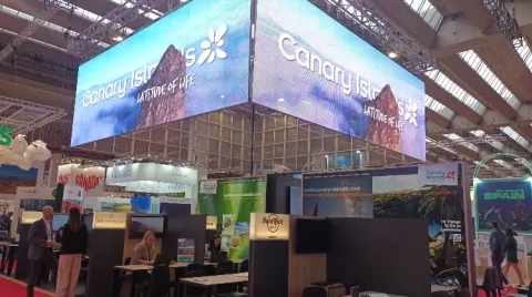 Estand de Islas Canarias en la feria IMEX de Frankfurt