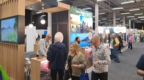 Estand de Islas Canarias en la feria sueca Seniormässan destinada al turismo "silver"