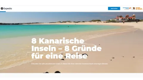 Alianza con Expedia y TripAdvisor para estimular las ventas de viajes internacionales a las Islas Canarias en verano
