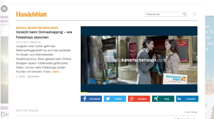 Campaña de Islas Canarias en medios online