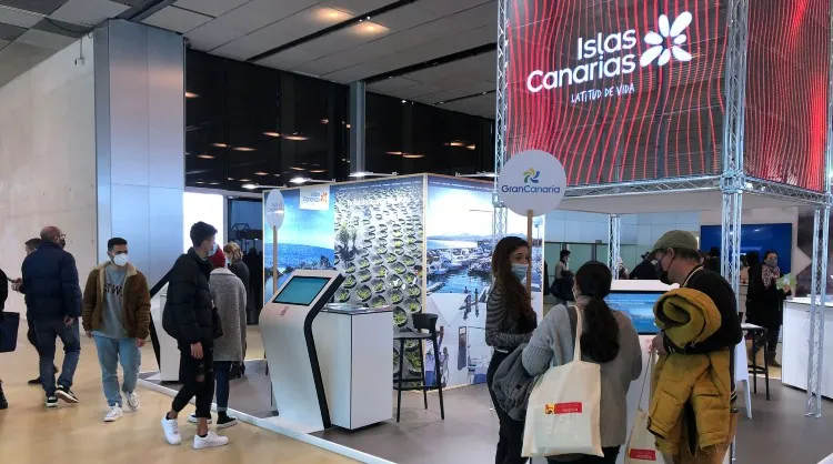 Stand de Islas Canarias en ARATUR 2021, el Salón Aragonés del Turismo