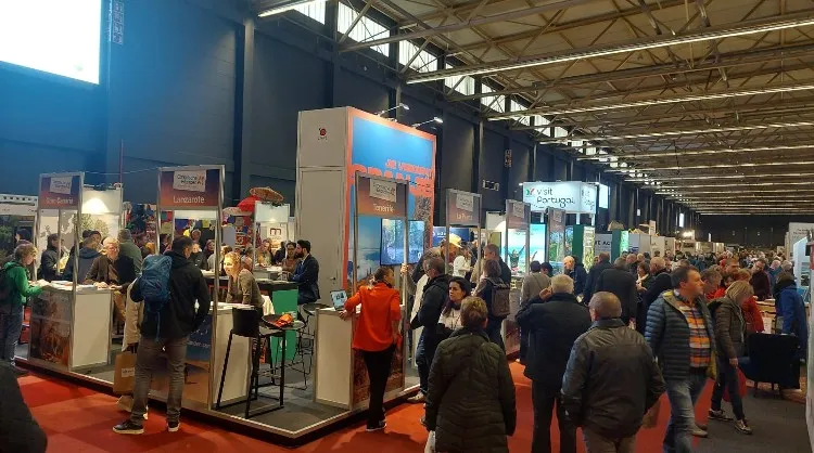 Estand de Islas Canarias en Fiets en Wandelbeurs, en Gante (Bélgica)
