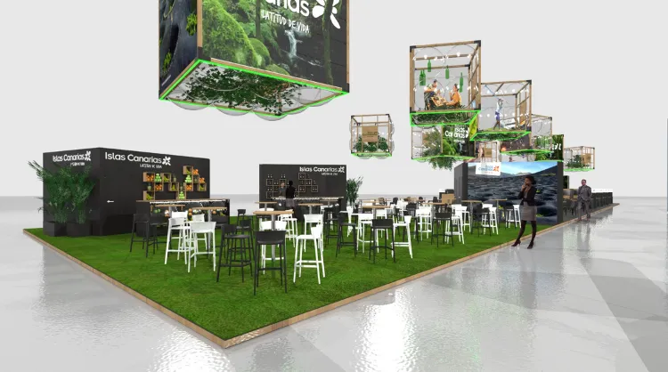 Recreación del estand de Islas Canarias en FITUR 2023